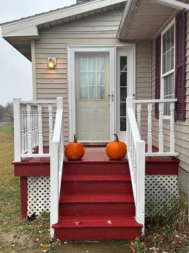 view of doorway to property