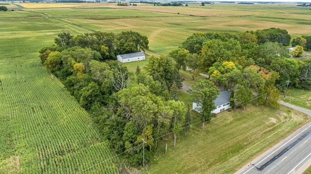 drone / aerial view with a rural view