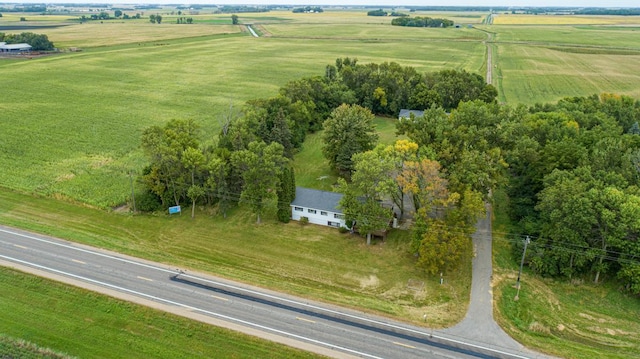 bird's eye view featuring a rural view