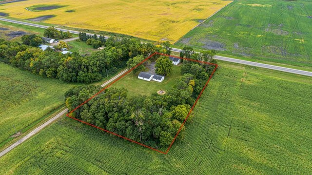 drone / aerial view featuring a rural view