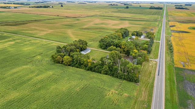 bird's eye view with a rural view