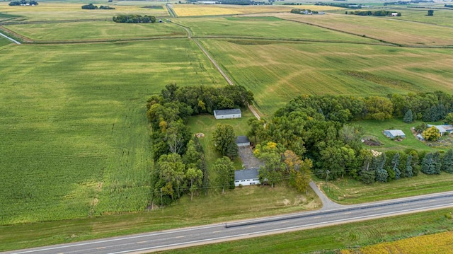 bird's eye view with a rural view