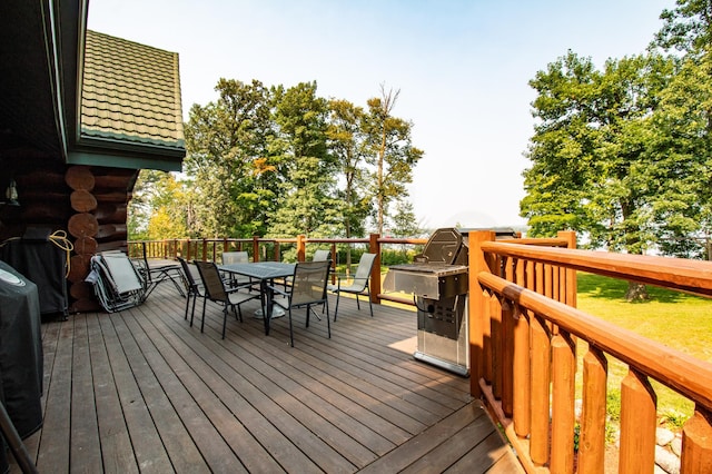 view of wooden deck