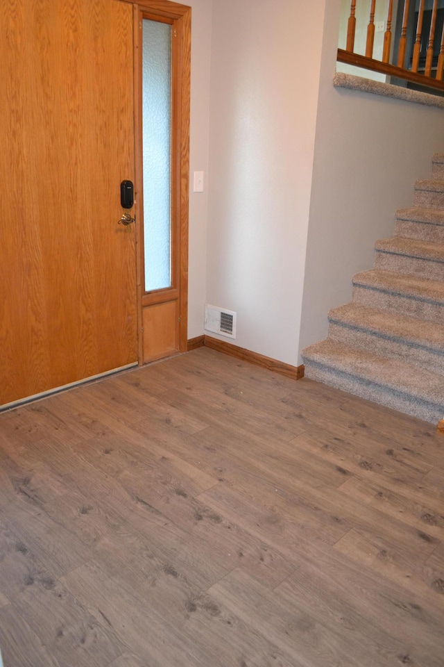 entryway featuring wood-type flooring