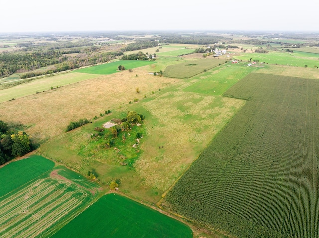 drone / aerial view featuring a rural view