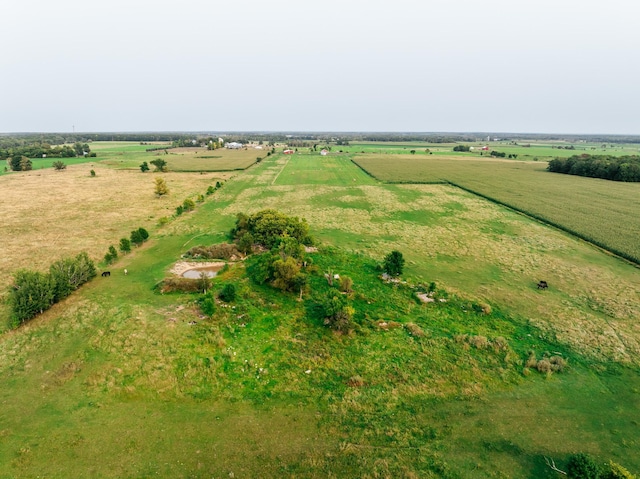 bird's eye view featuring a rural view