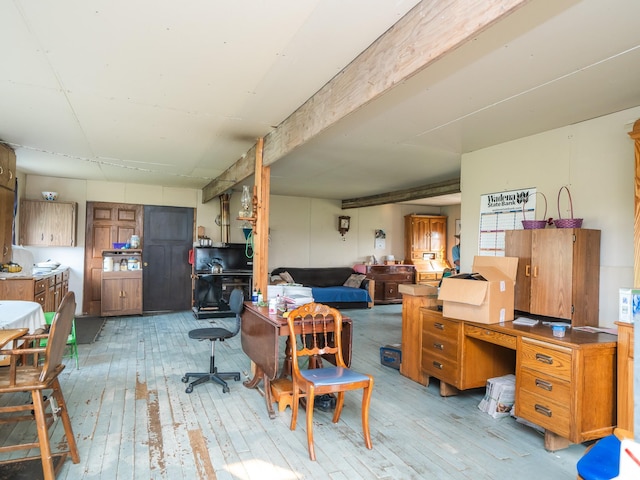 dining room featuring light hardwood / wood-style floors