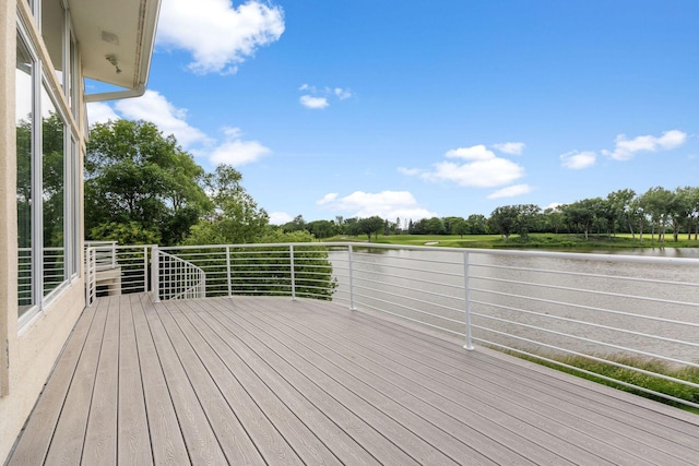 17680 Bearpath Trl, Eden Prairie, MN 55347 - deck with view of scattered trees and a water view