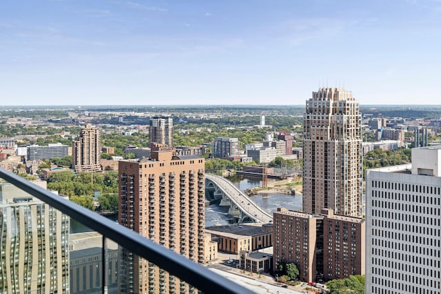 view of city with a water view