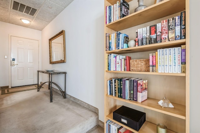 interior space featuring carpet floors