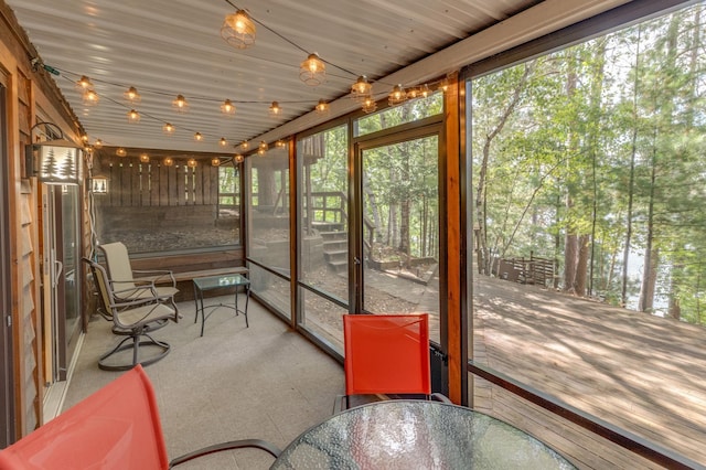 view of sunroom