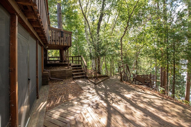 view of wooden terrace