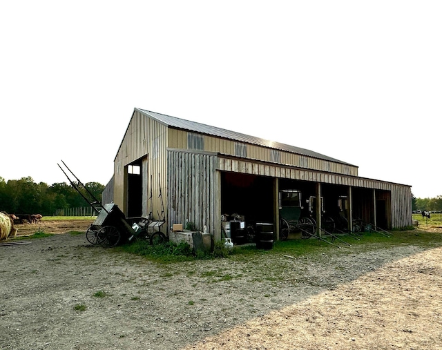 view of horse barn