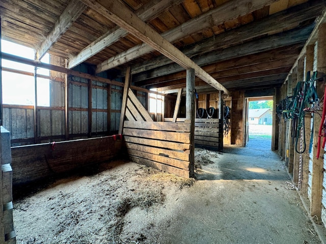 view of horse barn