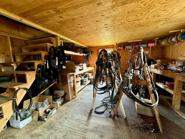 view of storage area