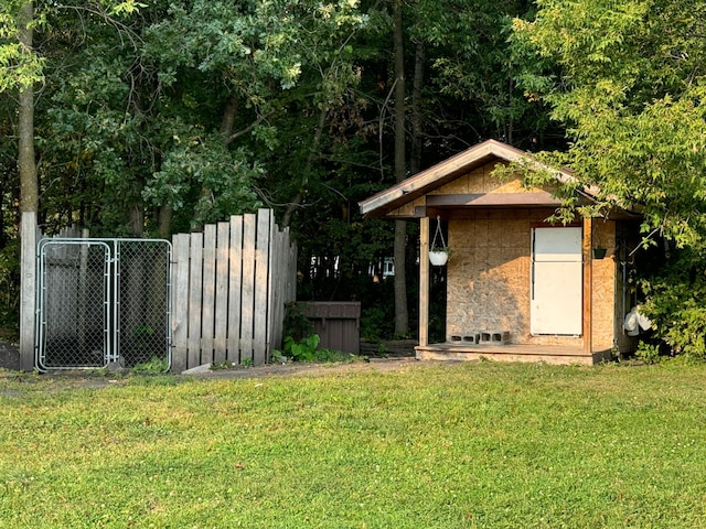 exterior space with a lawn