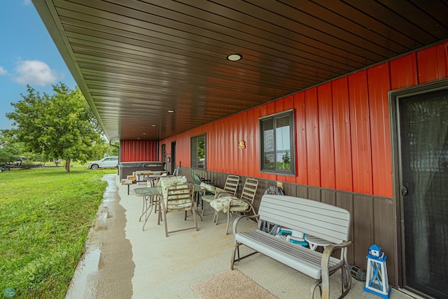 view of patio featuring an outdoor living space