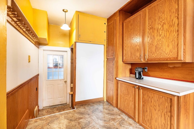 kitchen with pendant lighting