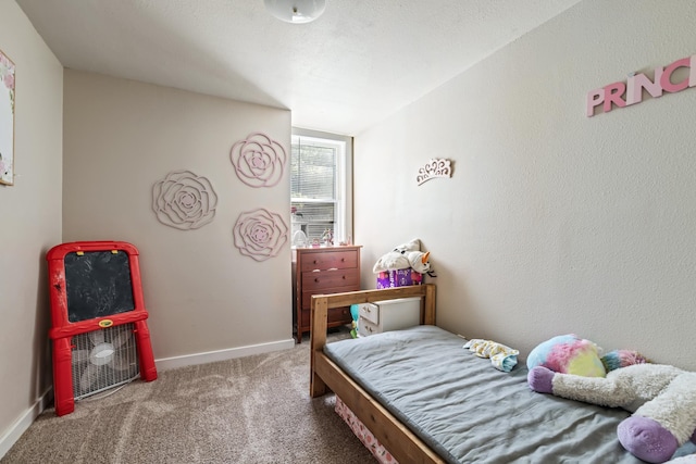 bedroom with carpet floors