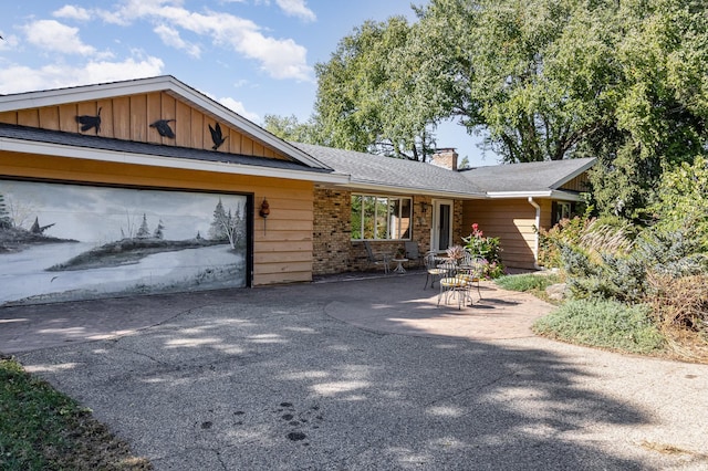 view of single story home