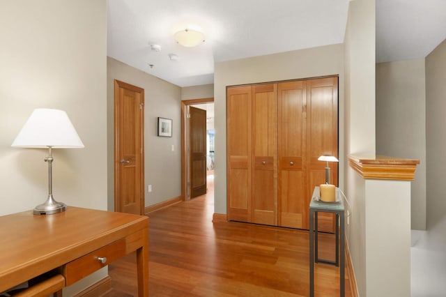 interior space with light wood-type flooring