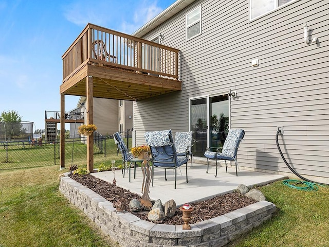 view of patio featuring a deck