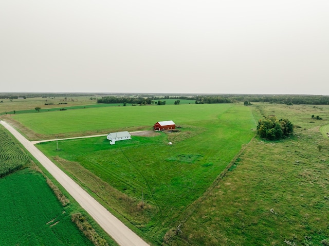 drone / aerial view featuring a rural view