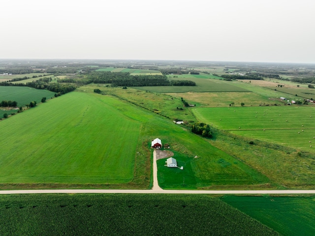 aerial view featuring a rural view