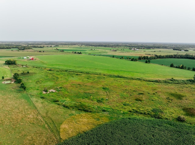 drone / aerial view with a rural view