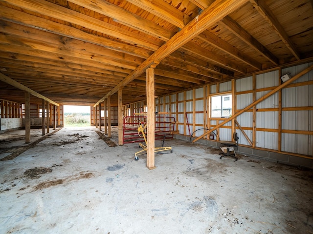 miscellaneous room with concrete flooring