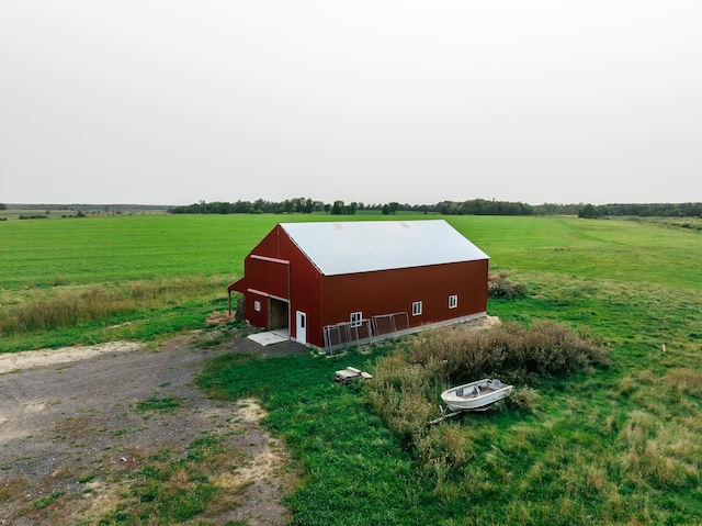 bird's eye view with a rural view