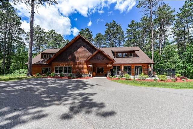 view of front of property with a porch