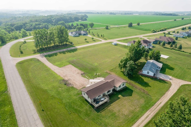 drone / aerial view featuring a rural view