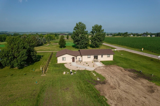 bird's eye view featuring a rural view