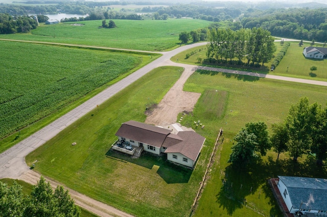 bird's eye view featuring a rural view