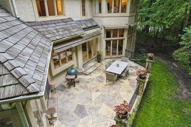 view of patio / terrace featuring grilling area