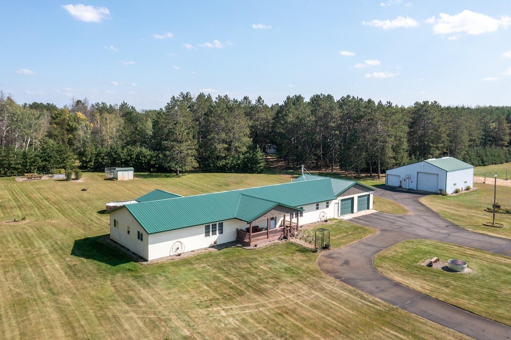 18486 County Road 26, Verndale, MN 56481 - aerial view of property and surrounding area featuring a forest