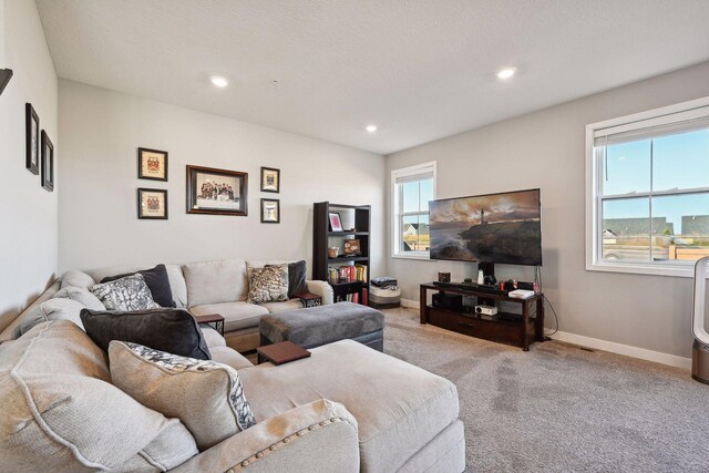 view of carpeted living room