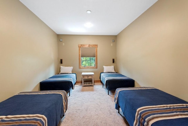 bedroom featuring carpet