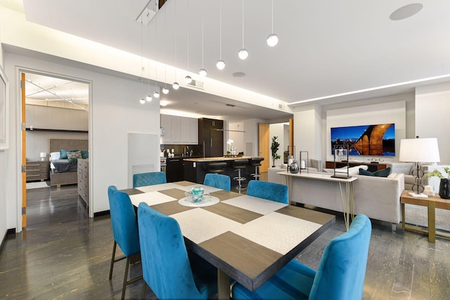 dining room featuring dark hardwood / wood-style floors