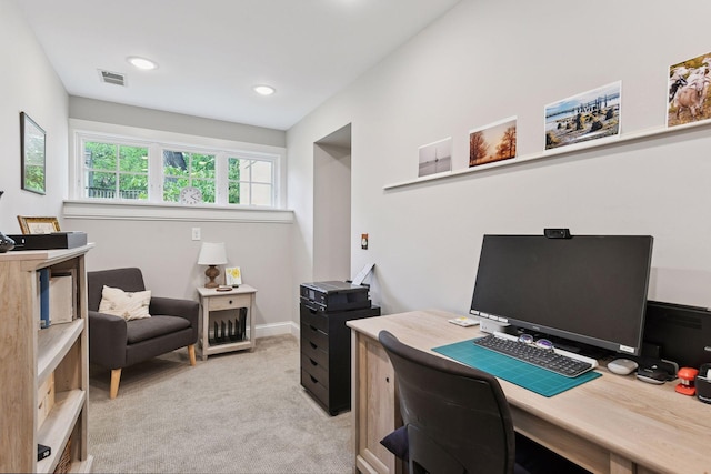 20390 Linwood Rd, Deephaven, MN 55331 - home office with light colored carpet and recessed lighting
