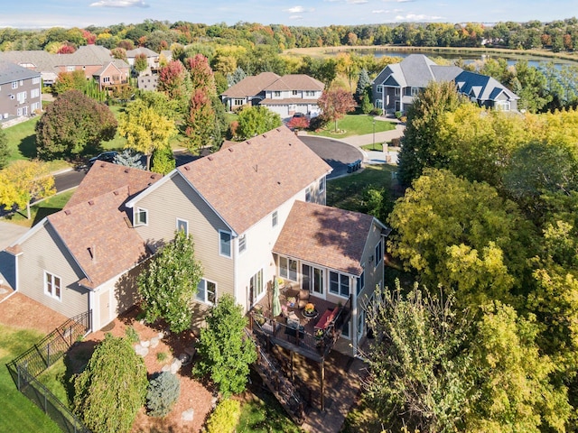 aerial view featuring a residential view