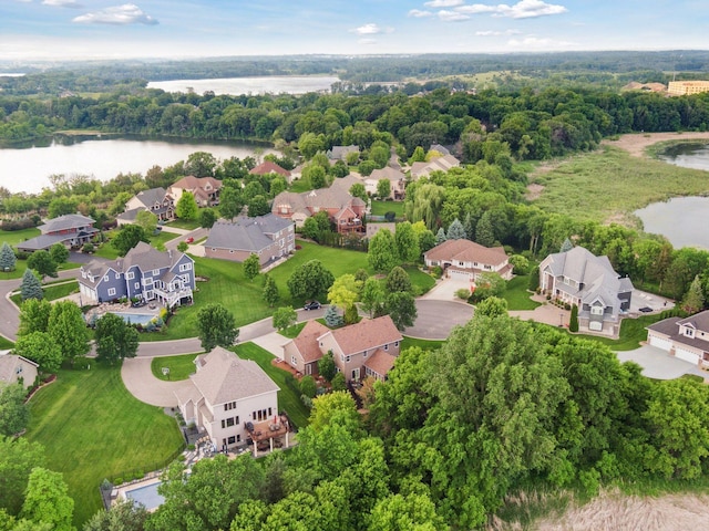 8615 Kelzer Pond Dr, Victoria, MN 55386 - aerial view of residential area featuring a large body of water