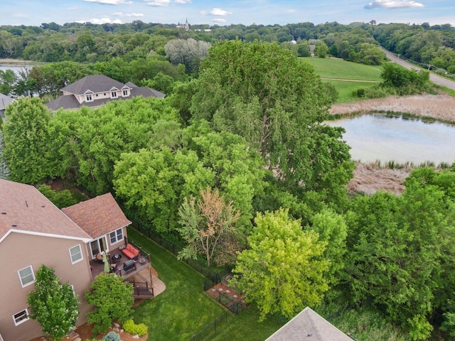 8615 Kelzer Pond Dr, Victoria, MN 55386 - drone / aerial view of a large body of water and a forest