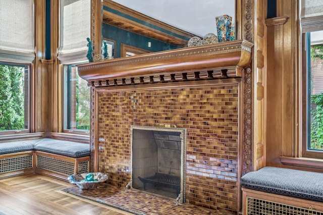 interior details featuring hardwood / wood-style floors