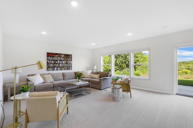 view of carpeted living room