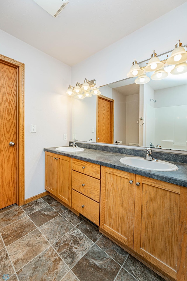 bathroom with vanity