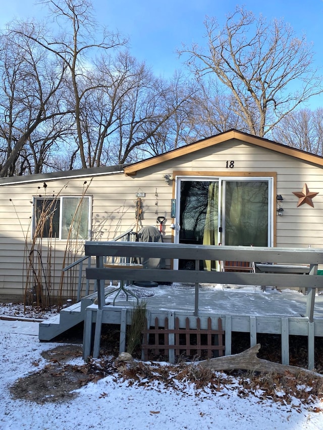 exterior space featuring a deck