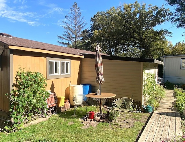 exterior space featuring a deck