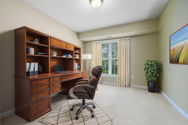 view of carpeted office